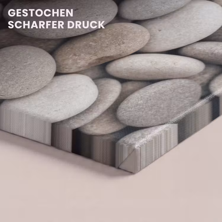 Kiezels - Stenen - Grijs canvas 2cm klein -closeup_print_DE