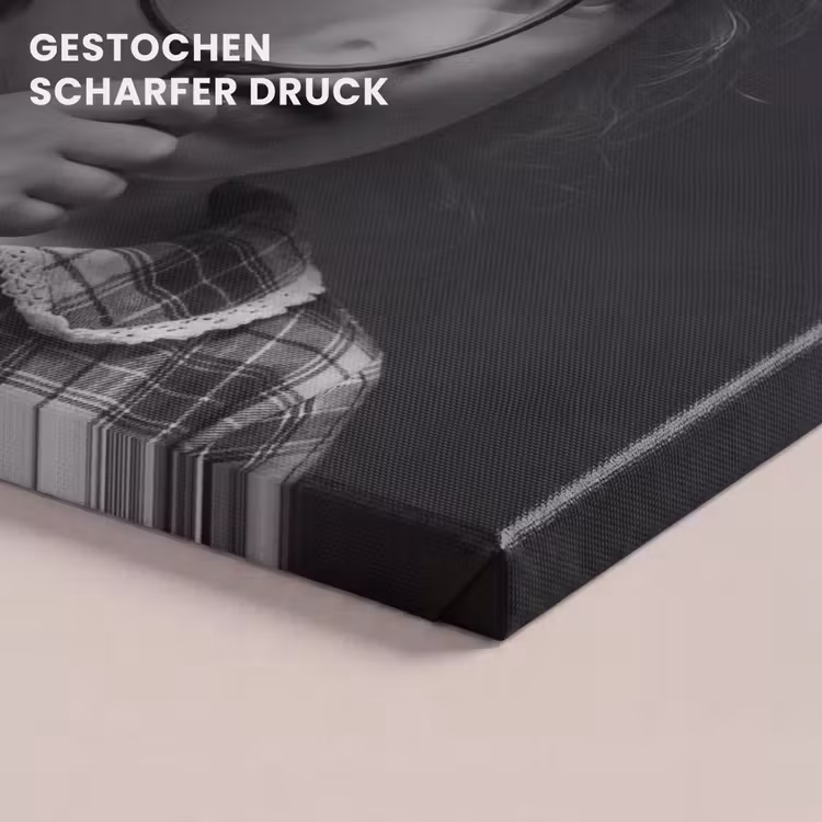 Kind - Vergrootglas - Portret - Zwart-wit canvas 2cm klein -closeup_print_DE
