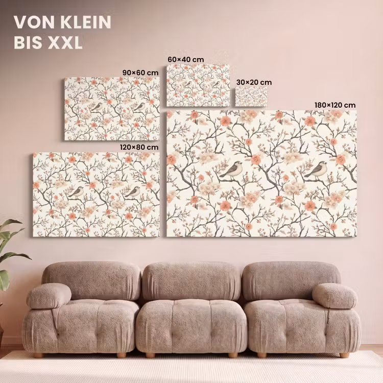 Kersenbloesem - Mus - Roze canvas 2cm klein 34 -Xsfeer8_DE