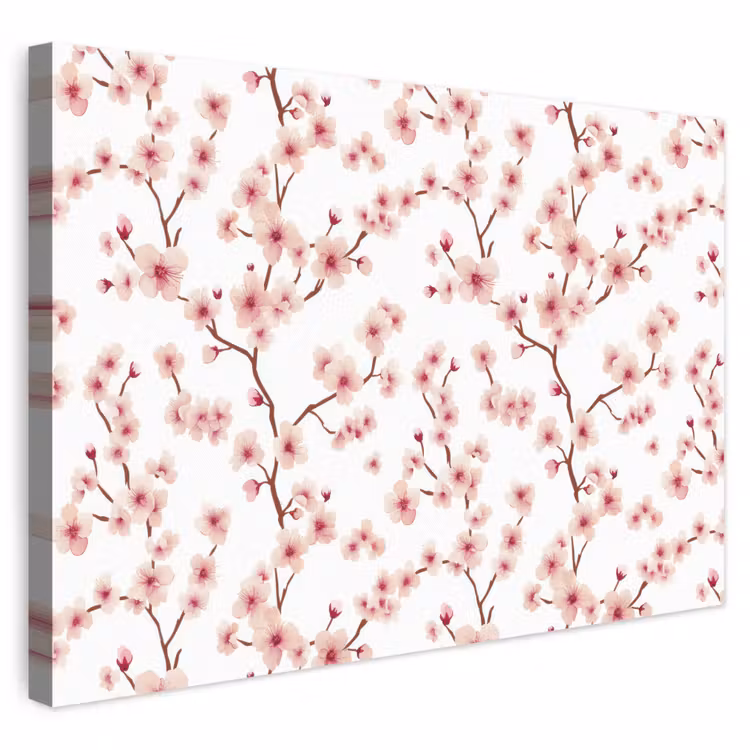 Kersenbloesem - Takken - Roze canvas 2cm klein 34 -3d