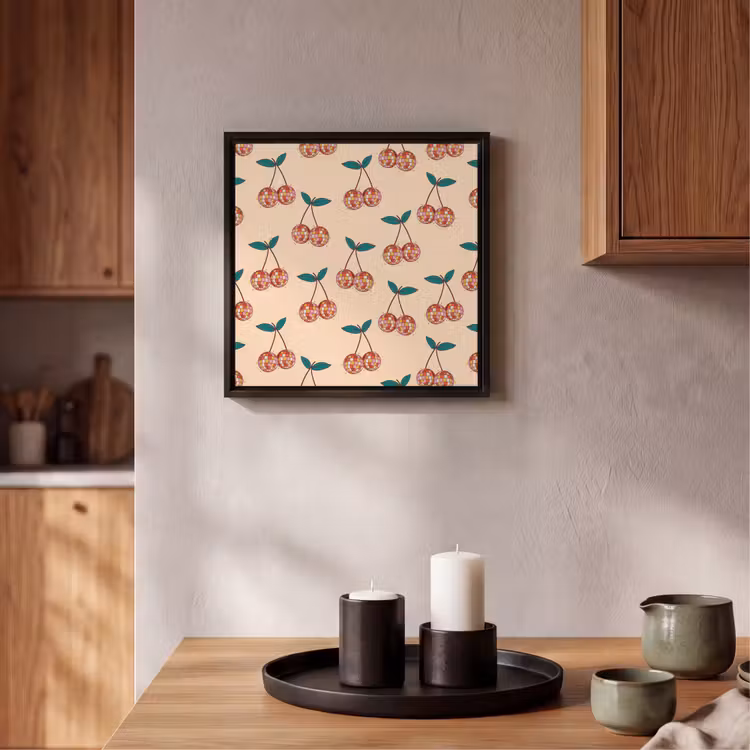 Kers - Disco - Patroon Canvas met baklijst klein 1124 -atmosphere_sfeer2_global