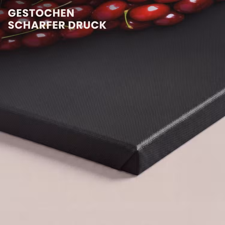 Kersen - Hart - Rood - Zwart canvas 2cm klein -uniquesellingpoint_afwerking-onlywow_DE