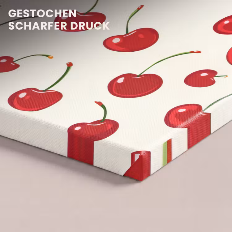 Kersen - Minimalistisch - Rood canvas 2cm klein 34 -uniquesellingpoint_afwerking-onlywow_DE