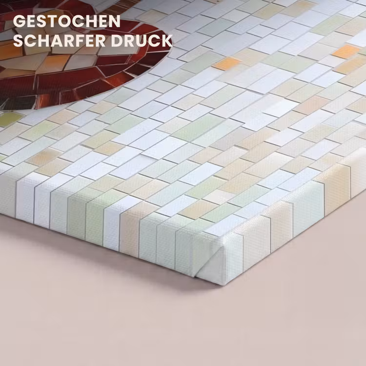 Kersen - Rood - Mozaïek - Blaadjes canvas 2cm klein -uniquesellingpoint_afwerking-onlywow_DE
