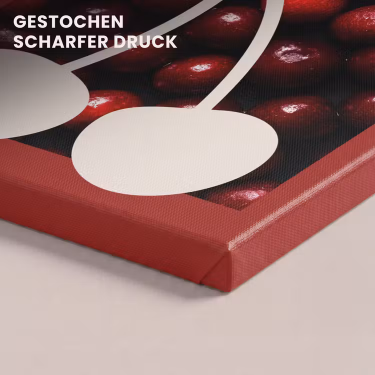 Kersen - Illustratie - Rood canvas 2cm klein -uniquesellingpoint_afwerking-onlywow_DE