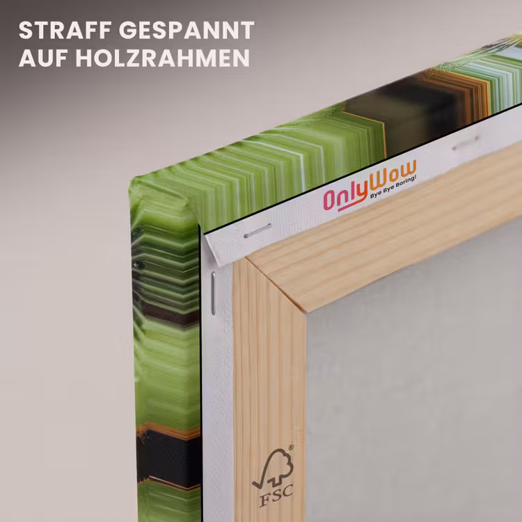 Kiwi - Fruit - Groen canvas 2cm klein -uniquesellingpoint_afwerking-onlywow_DE