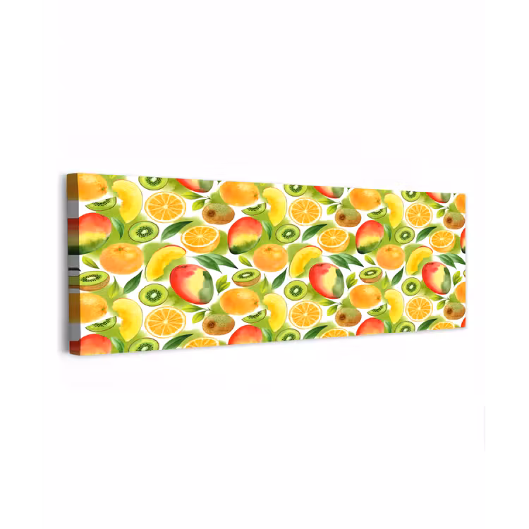 Kiwi - Sinasappel - Mango - Perzik canvas 2cm klein 828 -z3d
