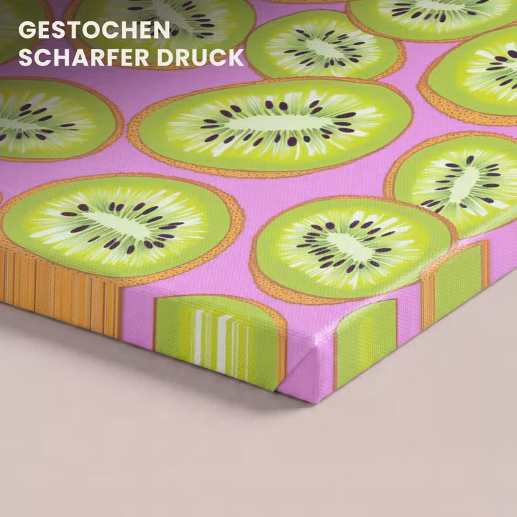 Kiwi - Speels - Groen canvas 2cm klein 34 -closeup_print_DE