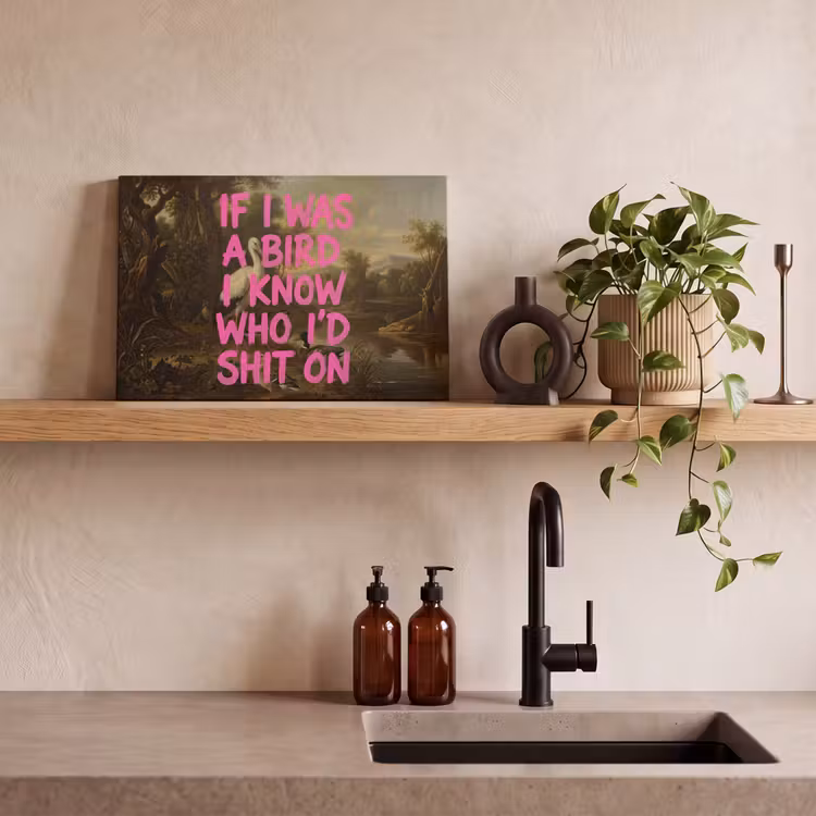 Klassiek - Humor - Roze canvas 2cm klein -closeup_print_DE