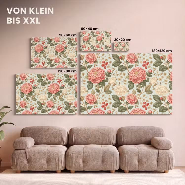 Klassiek - Botanisch - Veelkleurig canvas 2cm klein 34 -Xsfeer8_DE