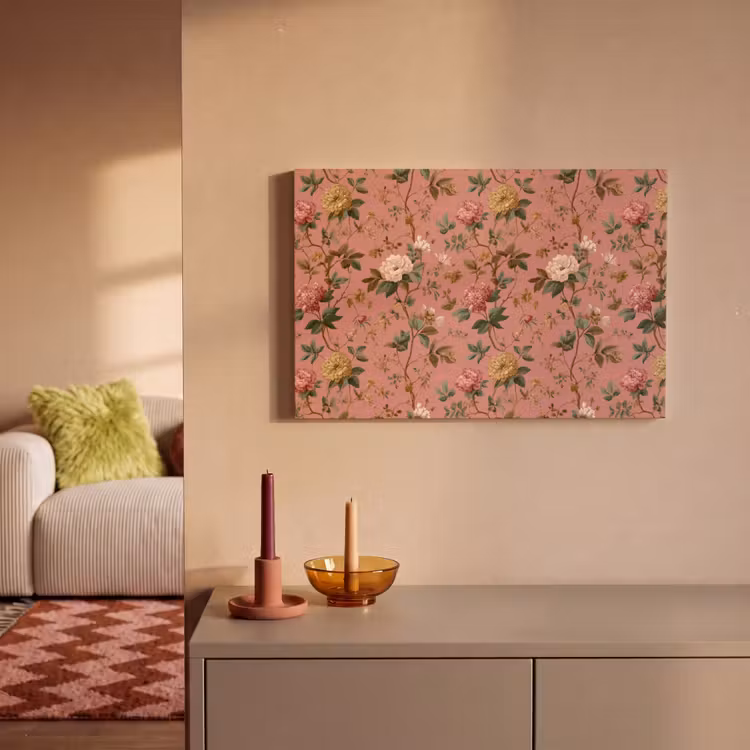 Klassiek - Botanisch - Roze canvas 2cm klein 34 -sfeer1
