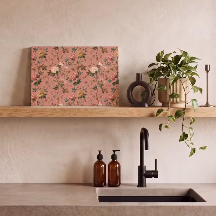 Klassiek - Botanisch - Roze canvas 2cm klein 34 -sfeer3