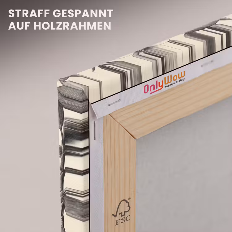 Klassiek - Botanisch - Zwart - Beige canvas 2cm klein 34 -uniquesellingpoint_afwerking-onlywow_DE