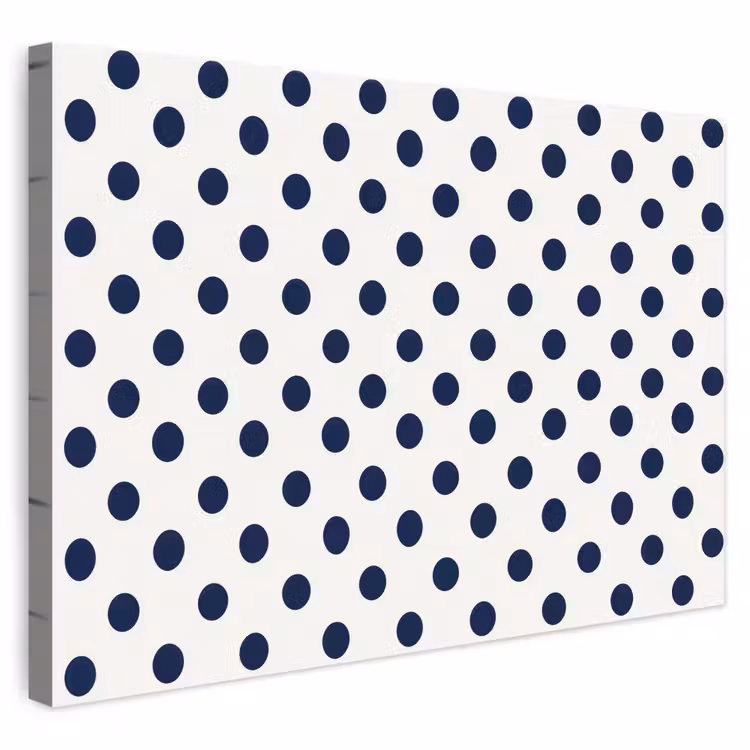 Klassiek - Stippen - Blauw canvas 2cm klein 34 -3d