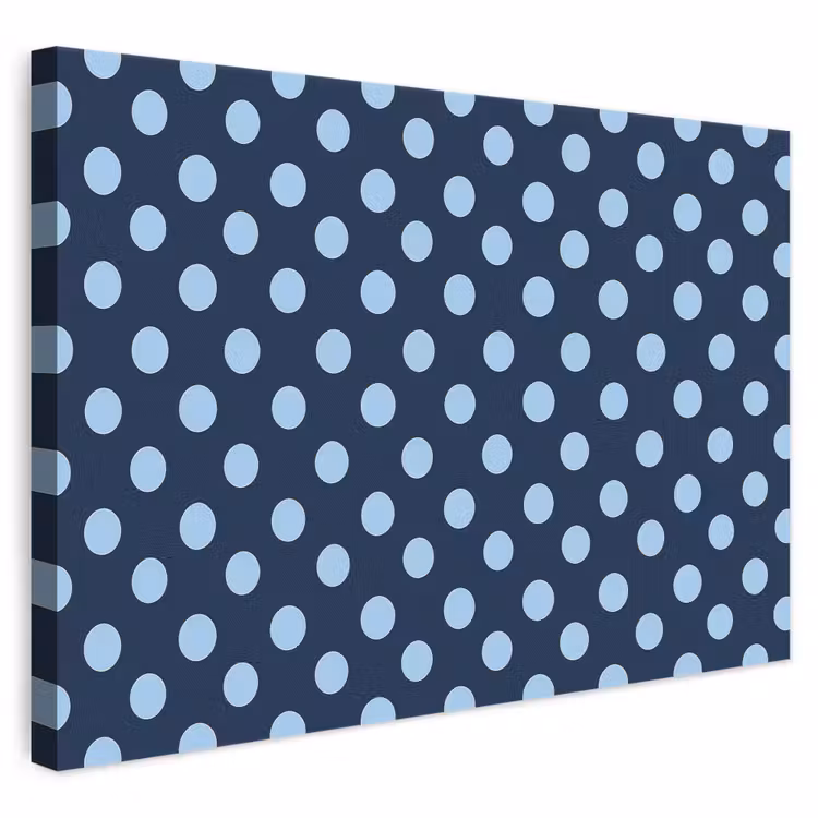 Klassiek - Dots - Blauw canvas 2cm klein 34 -3d