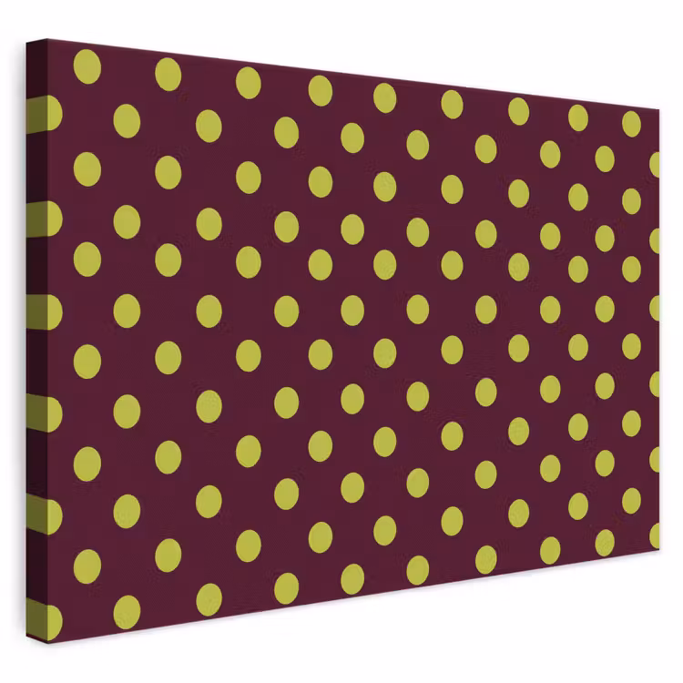 Klassiek - Stippen - Groen canvas 2cm klein 34 -3d