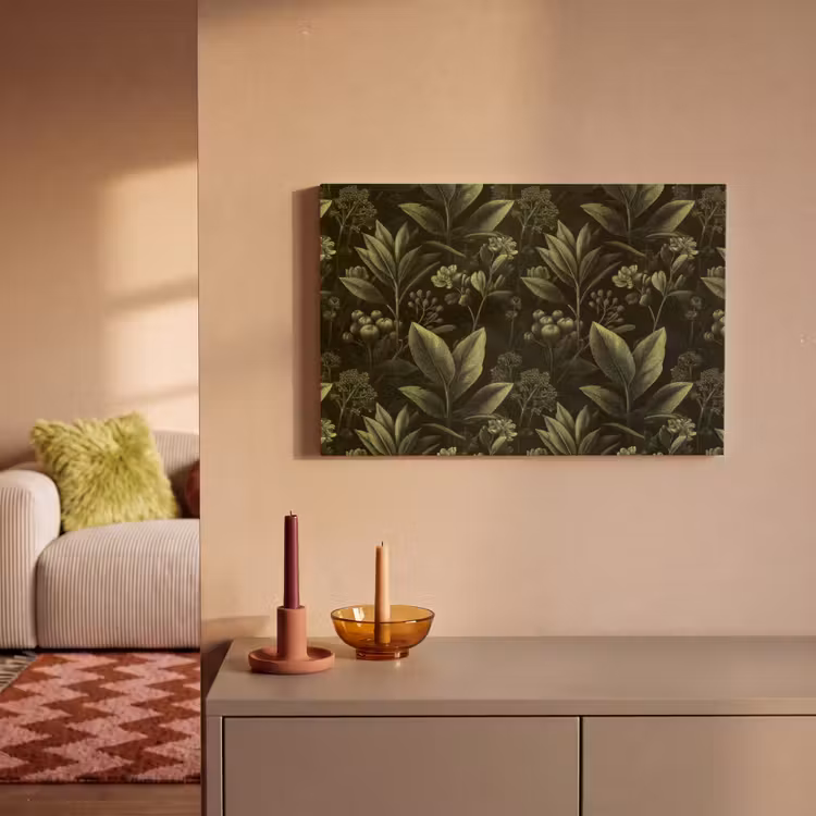 Klassiek - Donker - Botanisch - Planten canvas 2cm klein 34 -sfeer1