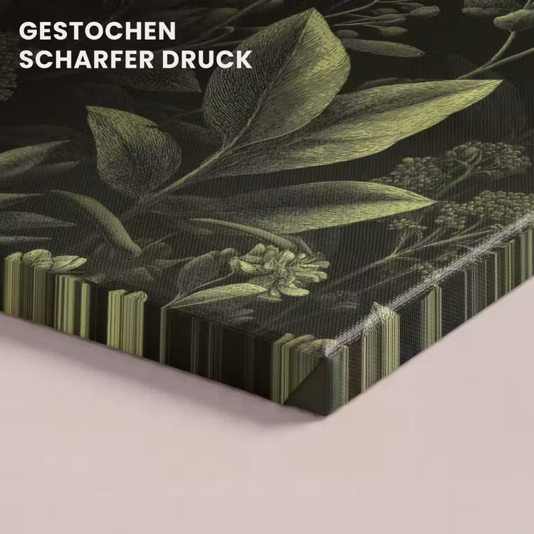 Klassiek - Donker - Botanisch - Planten canvas 2cm klein 34 -closeup_print_DE