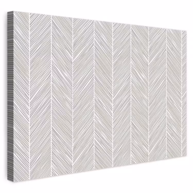 Klassiek - Visgraat - Grijs canvas 2cm klein 34 -3d