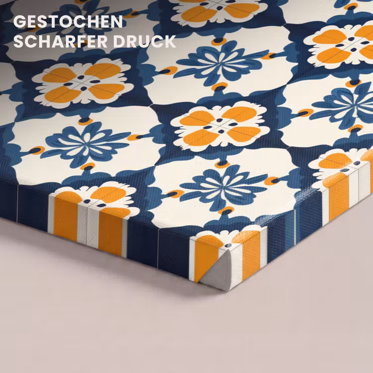 Klassiek - Geometrisch - Blauw canvas 2cm klein 34 -closeup_print_DE