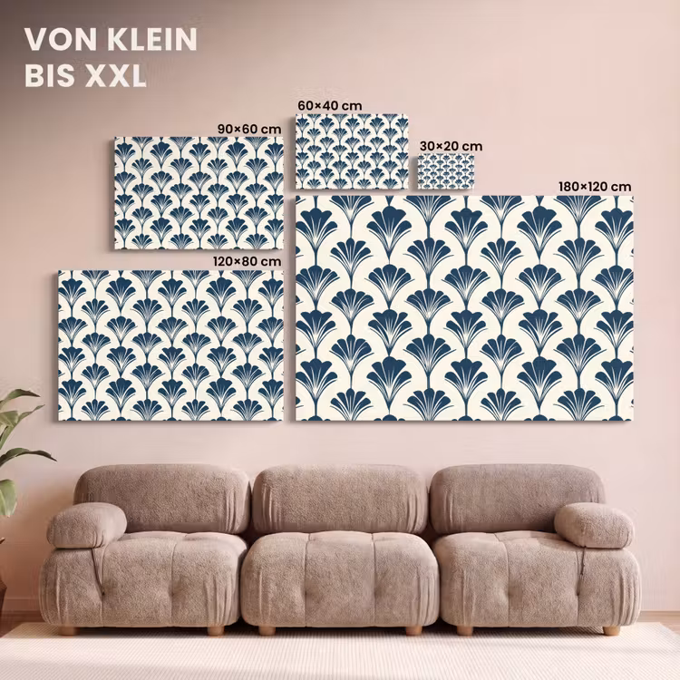 Klassiek - Motief - Blauw canvas 2cm klein 34 -Xsfeer8_DE