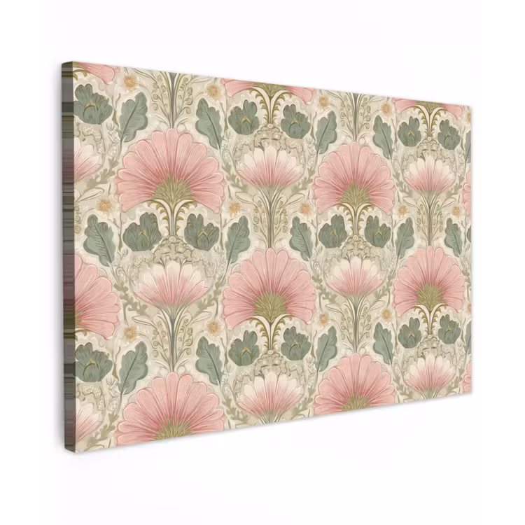 Klassiek - Patroon - Roze canvas 2cm klein 34 -z3d
