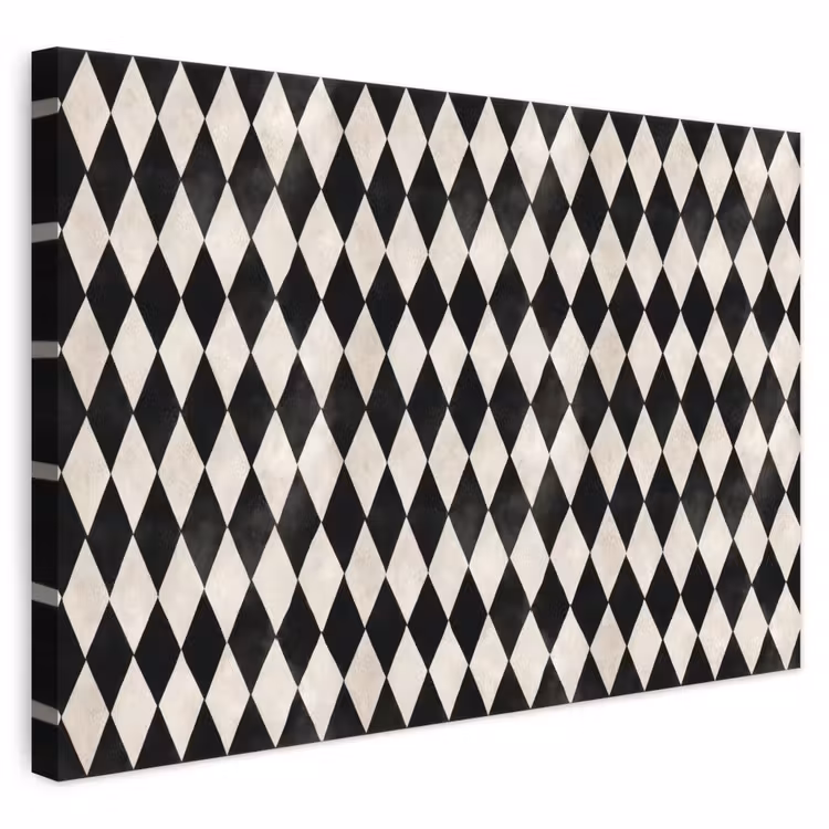 Klassiek - Patroon - Zwart canvas 2cm klein 34 -3d