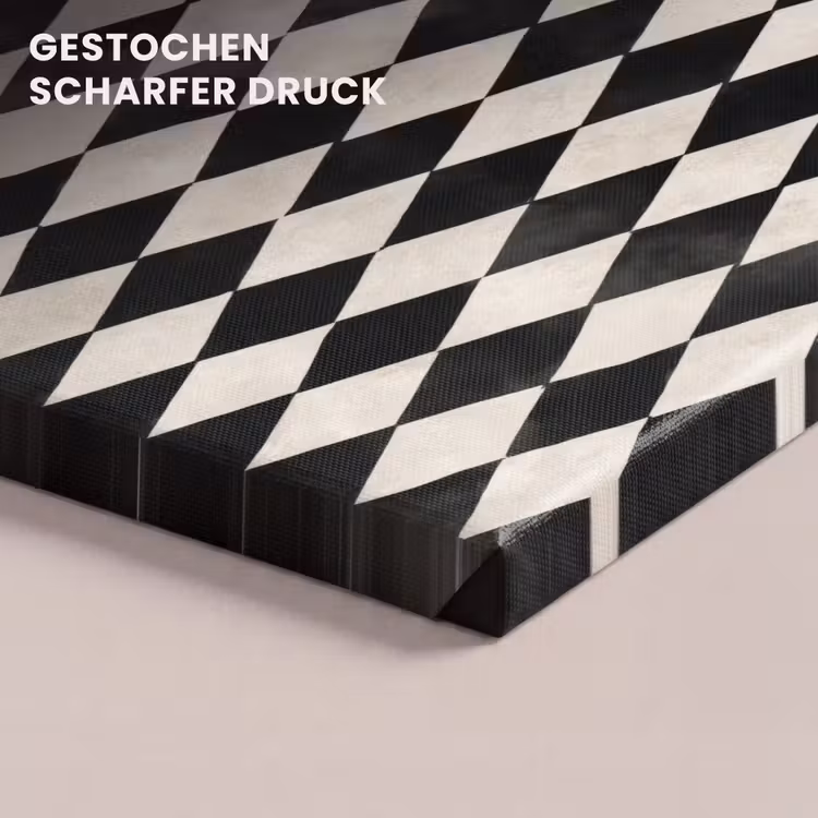 Klassiek - Patroon - Zwart canvas 2cm klein 34 -closeup_print_DE