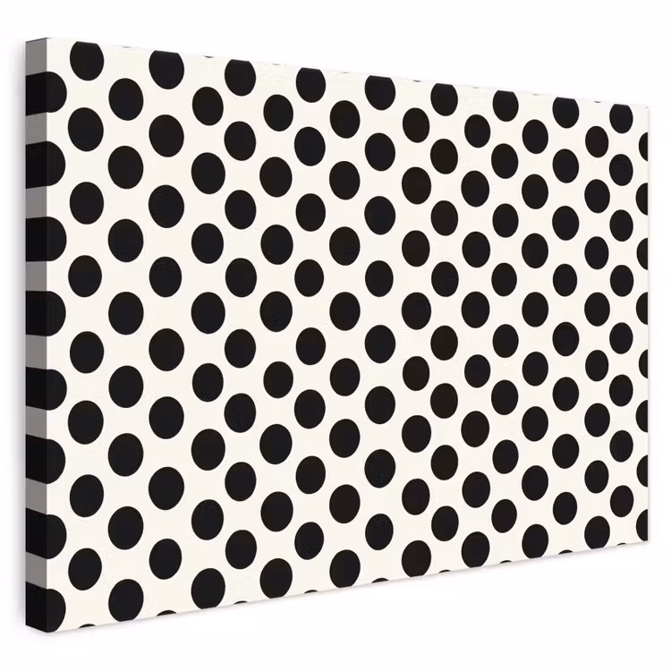 Klassiek - Stippen - Zwart canvas 2cm klein 34 -3d