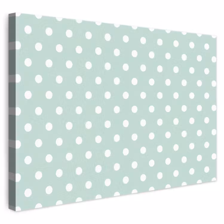 Klassiek - Polka - Groen canvas 2cm klein 34 -3d