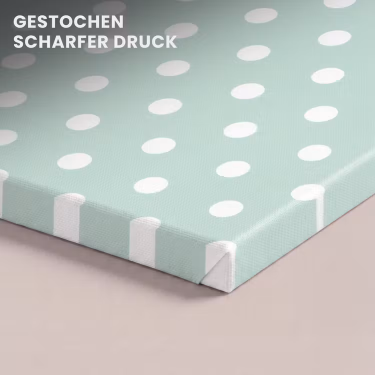 Klassiek - Polka - Groen canvas 2cm klein 34 -closeup_print_DE