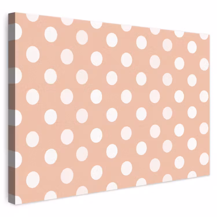 Klassiek - Polka - Perzik canvas 2cm klein 34 -3d
