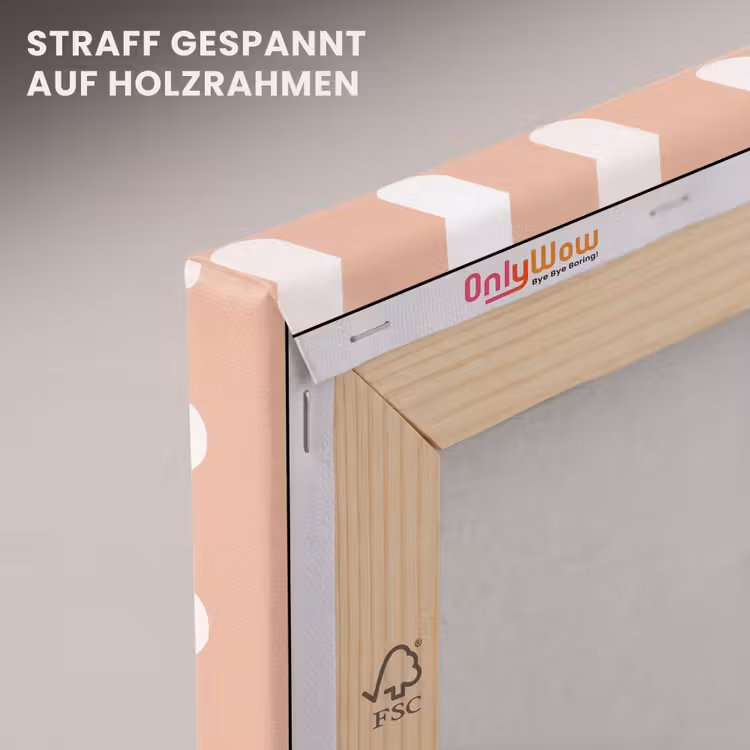 Klassiek - Polka - Perzik canvas 2cm klein 34 -uniquesellingpoint_afwerking-onlywow_DE