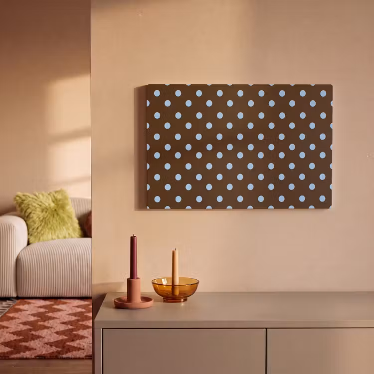 Klassiek - Stippen - Bruin canvas 2cm klein 34 -sfeer1