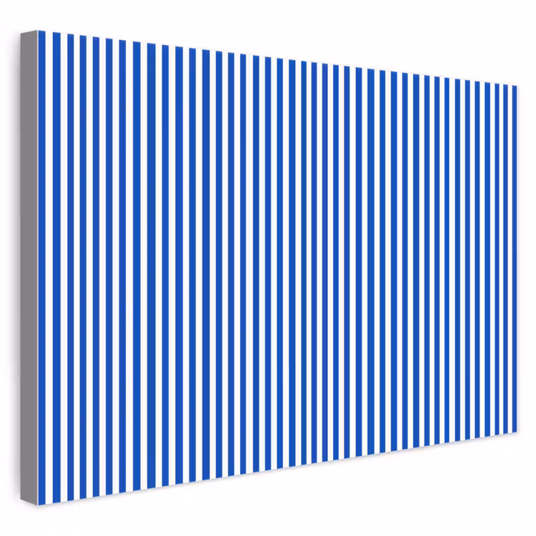 Klassiek - Strepen - Blauw canvas 2cm klein 34 -3d