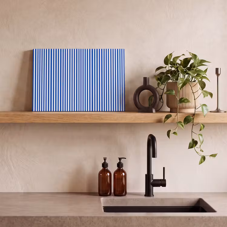 Klassiek - Strepen - Blauw canvas 2cm klein 34 -sfeer3