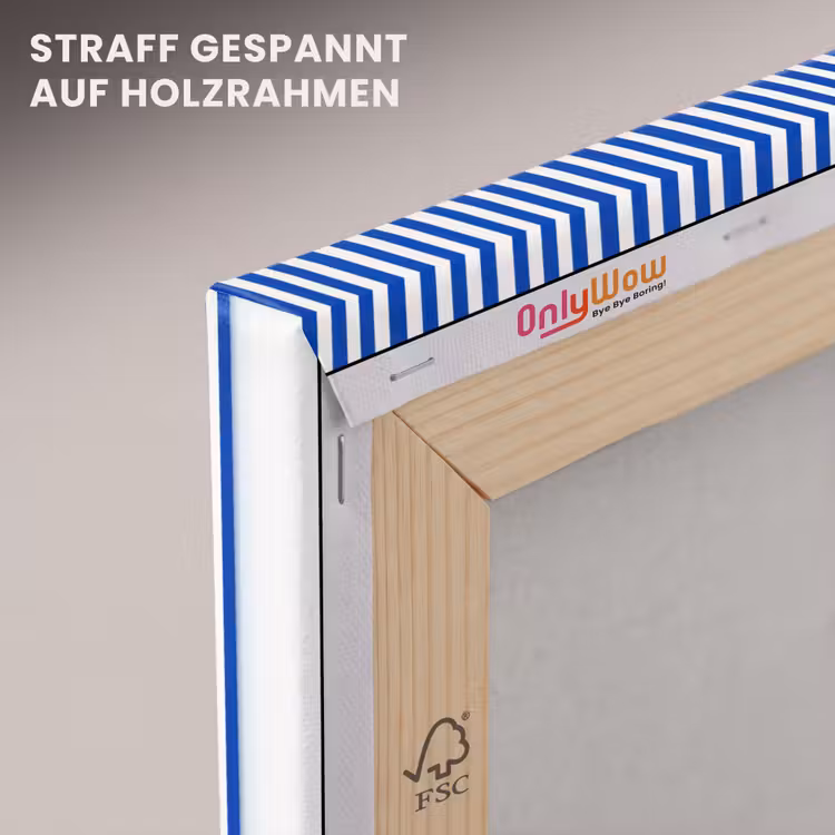 Klassiek - Strepen - Blauw canvas 2cm klein 34 -uniquesellingpoint_afwerking-onlywow_DE