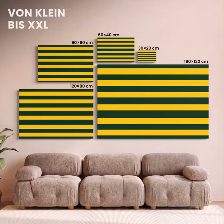 Klassiek - Strepen - Groen canvas 2cm klein 34 -Xsfeer8_DE