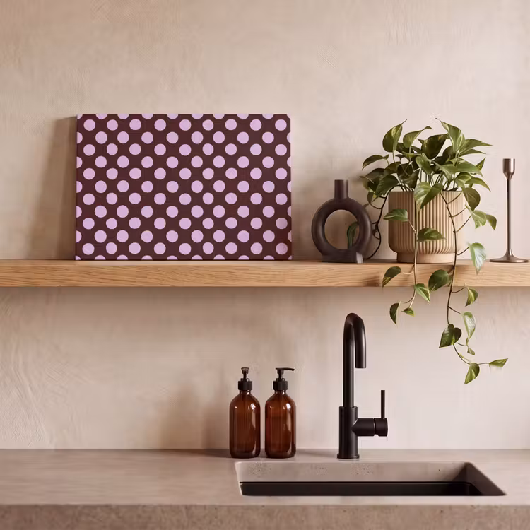 Klassiek - Stippen - Paars canvas 2cm klein 34 -sfeer3