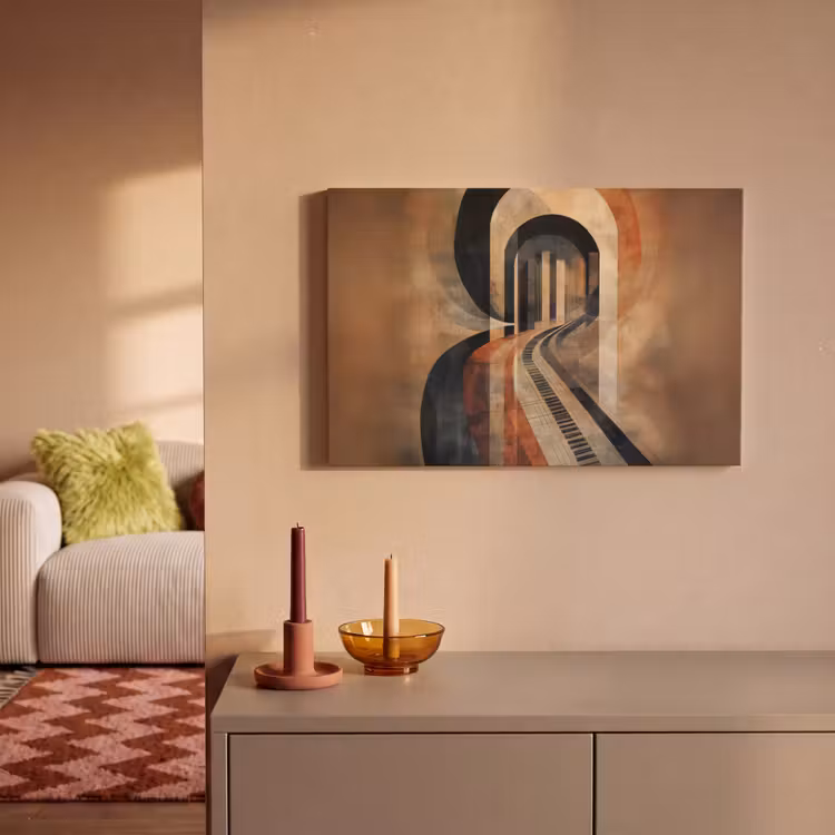 Piano - Toetsen - Abstract canvas 2cm klein -sfeer1
