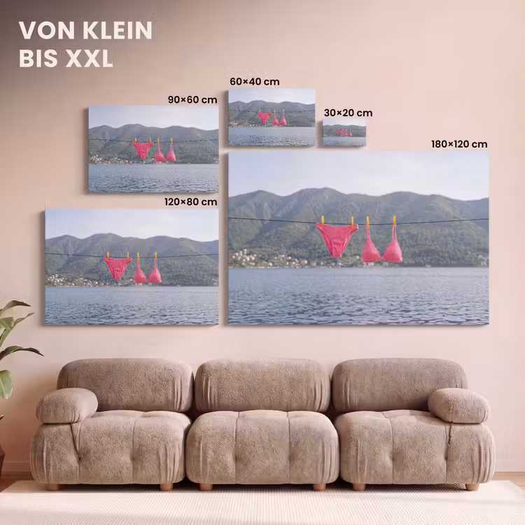 Kleding - Badkleding - Waslijn - Zomer - Roze canvas 2cm klein -Xsfeer8_DE