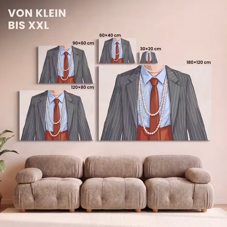 Kleding - Strik - Parels - Klassiek - Mode canvas 2cm klein -Xsfeer8_DE