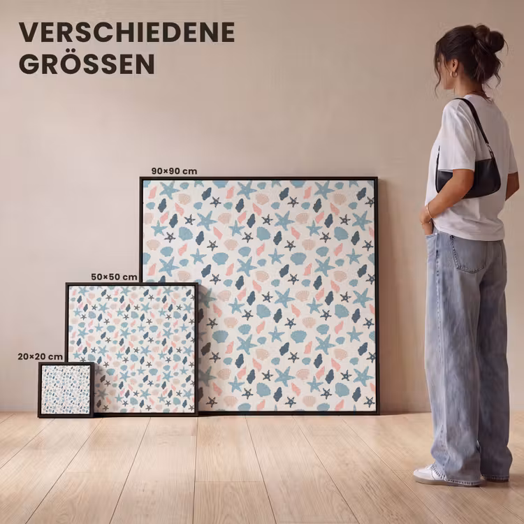 Klein - Oceaan - Rif - Multi Canvas met baklijst klein 1124 -comparison_formatenoverzicht_DE