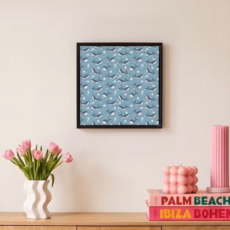 Klein - Oceaan - Walvis - Zeester Canvas met baklijst klein 1124 -atmosphere_sfeer1_global