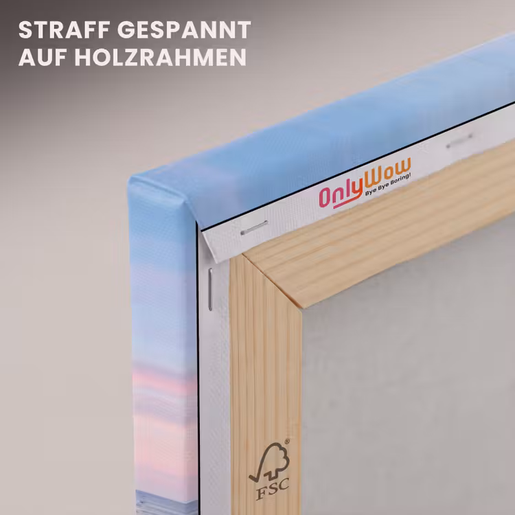 Busje - Strand - Surfplank - Zomer - Roze canvas 2cm klein -uniquesellingpoint_afwerking-onlywow_DE