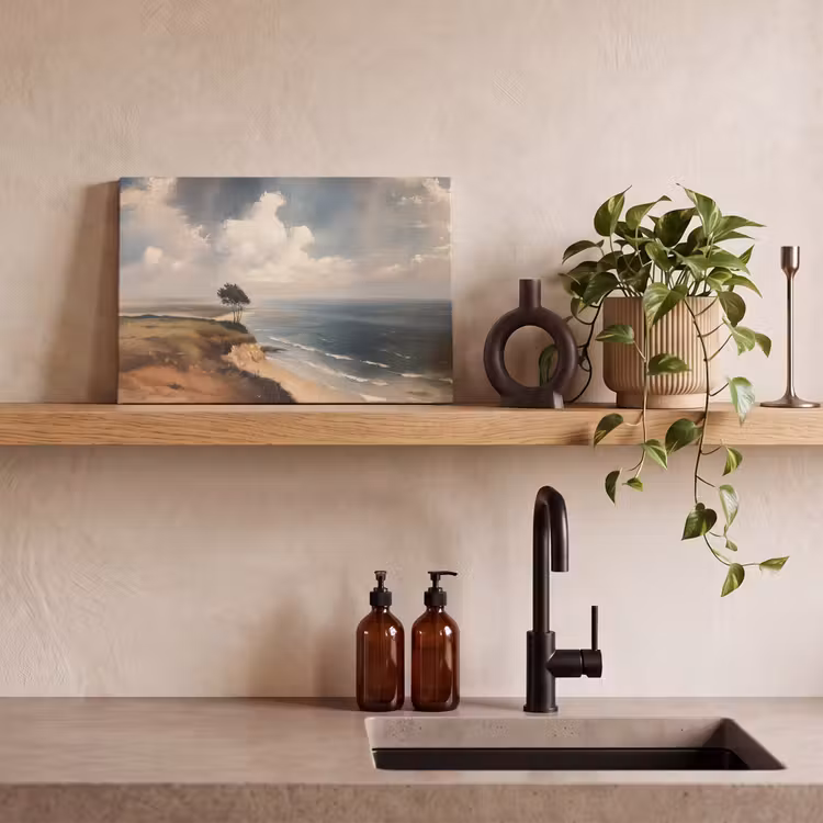 Klif - Zee - Boom canvas 2cm klein -sfeer3