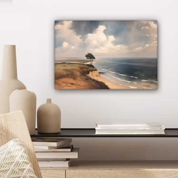 Klif - Zee - Boom canvas 2cm klein -sfeer6