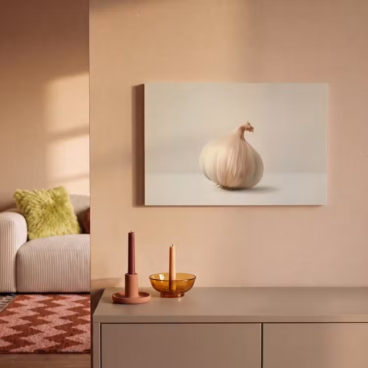 Knoflook - Natuurlijk - Beige canvas 2cm klein -sfeer1