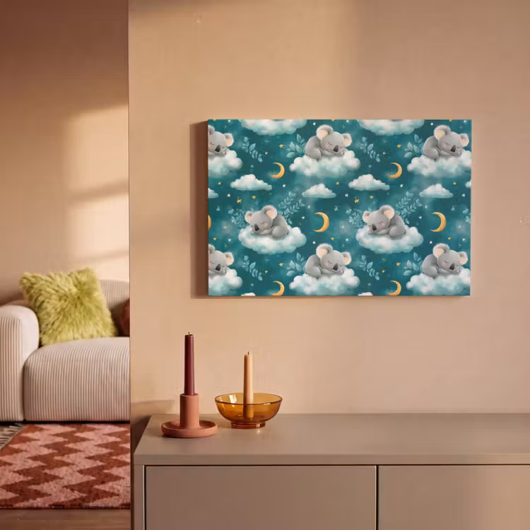 Koala's - Betoverend - Blauw canvas 2cm klein 34 -sfeer1