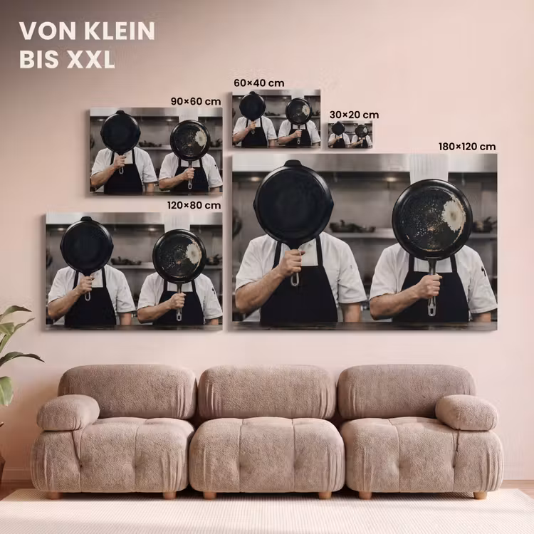 Koks - Koekenpannen - Keuken canvas 2cm klein -Xsfeer8_DE
